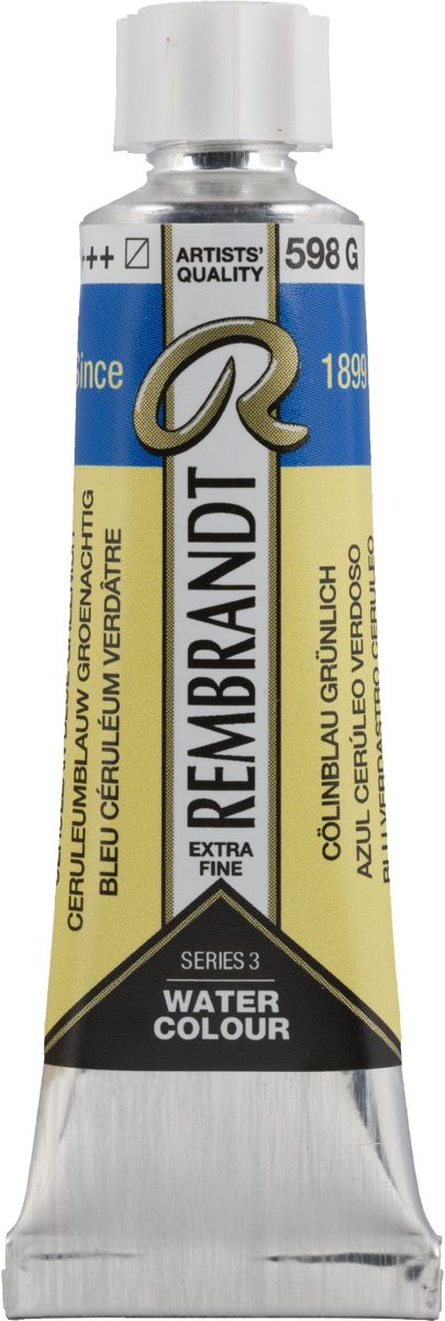 Rembrandt Water Colour Tube 10ml | Cerulean Blue Greenish  (598)